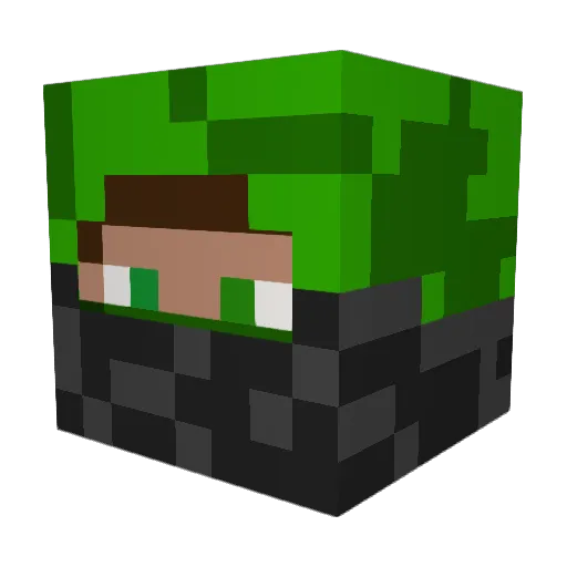 Golden_0802 Minecraft avatar head, 3D render