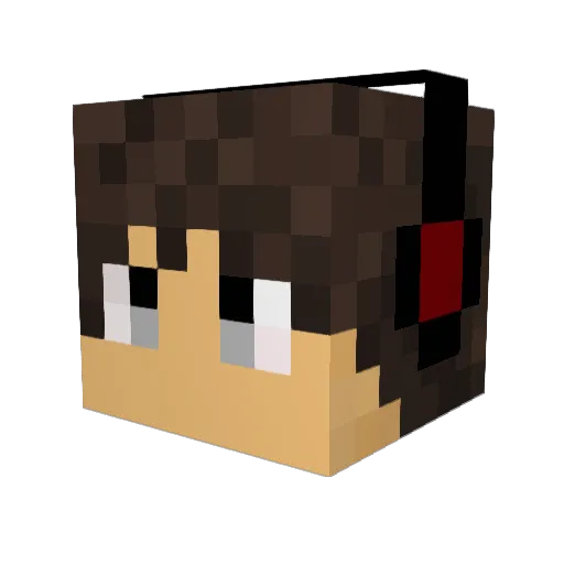 Golden_Cube Minecraft avatar head, 3D render