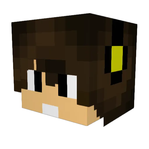 Golden_Donut Minecraft avatar head, 3D render