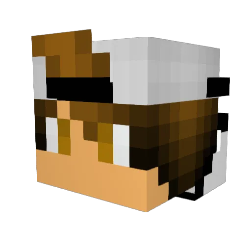 Golden_Galaxy Minecraft avatar head, 3D render
