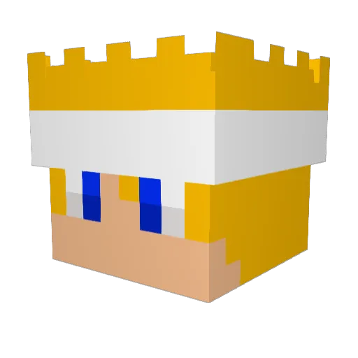 Golden_Giant Minecraft avatar head, 3D render