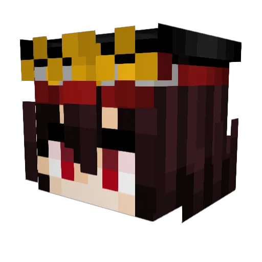 Golden_Karott_ Minecraft avatar head, 3D render