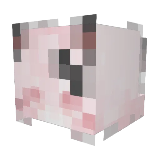 Golden_Rainfall Minecraft avatar head, 3D render