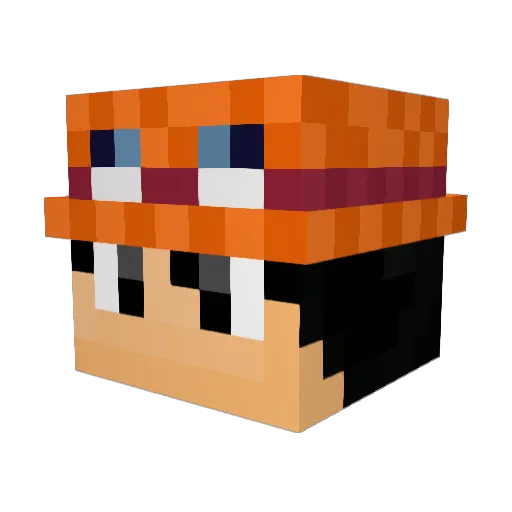 Golden_Slash Minecraft avatar head, 3D render