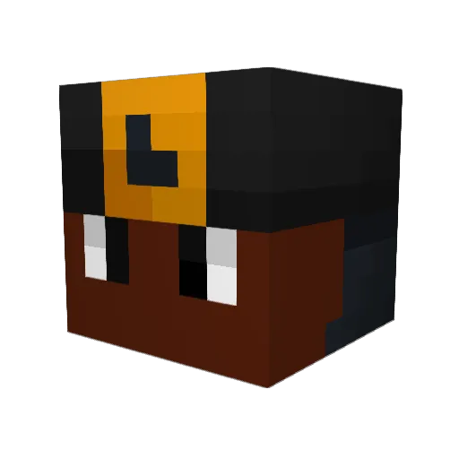 Golden_VII Minecraft avatar head, 3D render