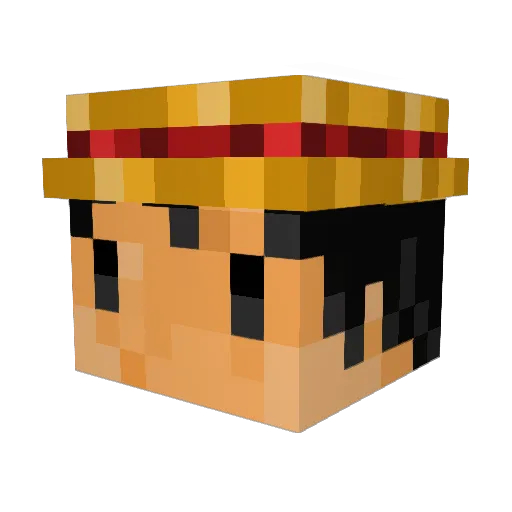 Golden_Wind_16 Minecraft avatar head, 3D render