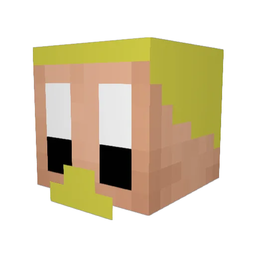 Golden__MC Minecraft avatar head, 3D render