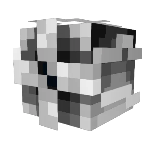 Golden_fish Minecraft avatar head, 3D render