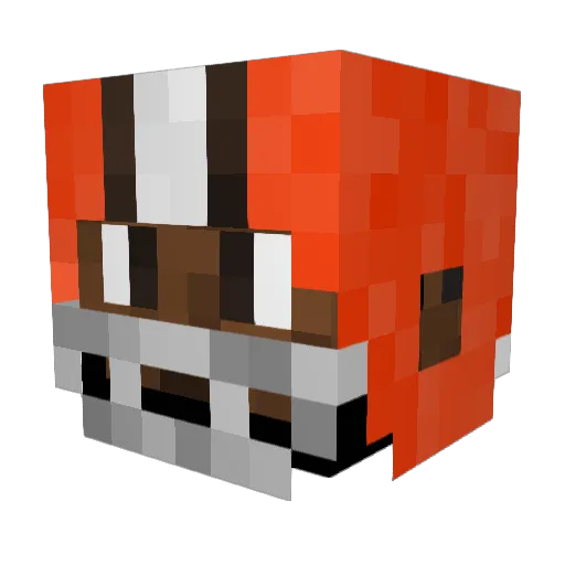 Golden_kik Minecraft avatar head, 3D render