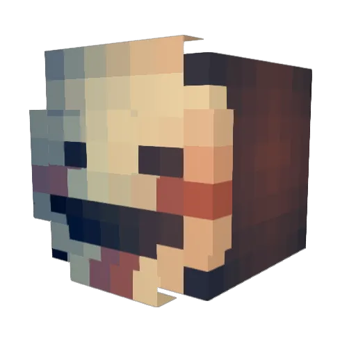 Goldenbirthday2 Minecraft avatar head, 3D render