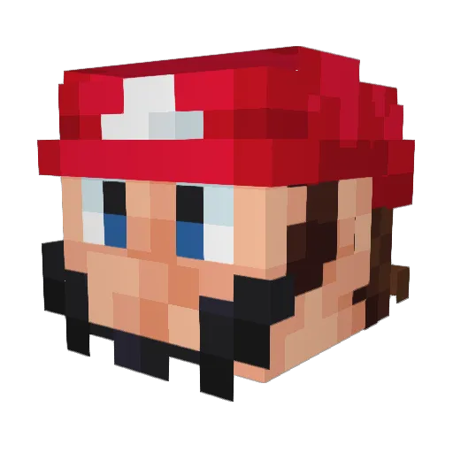 Goldencrack750 Minecraft avatar head, 3D render
