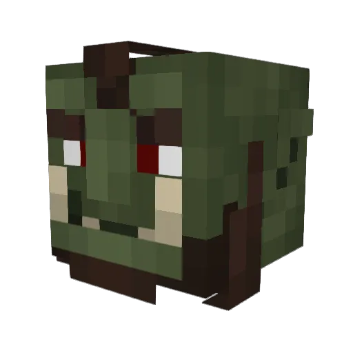 GoldeneGlatze Minecraft avatar head, 3D render