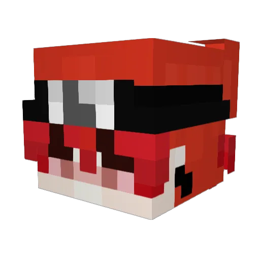 Goldenloft Minecraft avatar head, 3D render