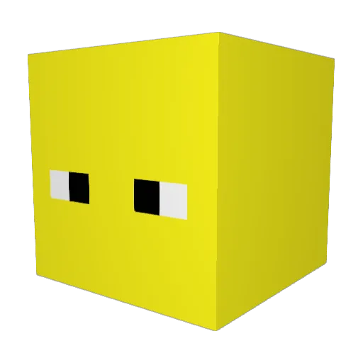 Goldenman1s Minecraft avatar head, 3D render