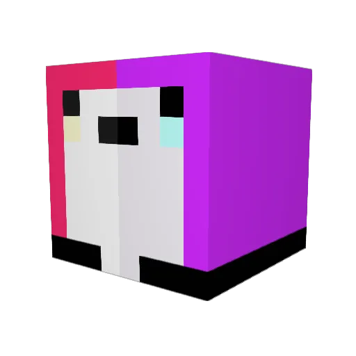 Goldenmm1 Minecraft avatar head, 3D render