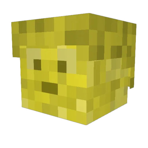 Goldennek Minecraft avatar head, 3D render
