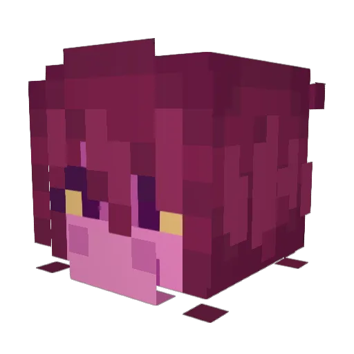 Goldenpig074 Minecraft avatar head, 3D render