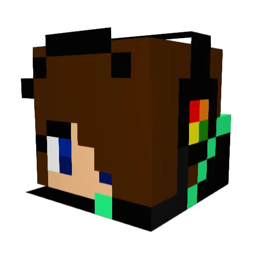 Goldenstar18 Minecraft avatar head, 3D render