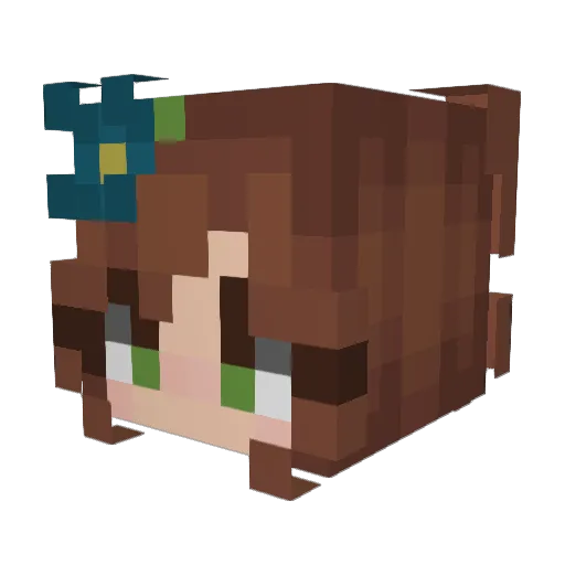Goldentism Minecraft avatar head, 3D render