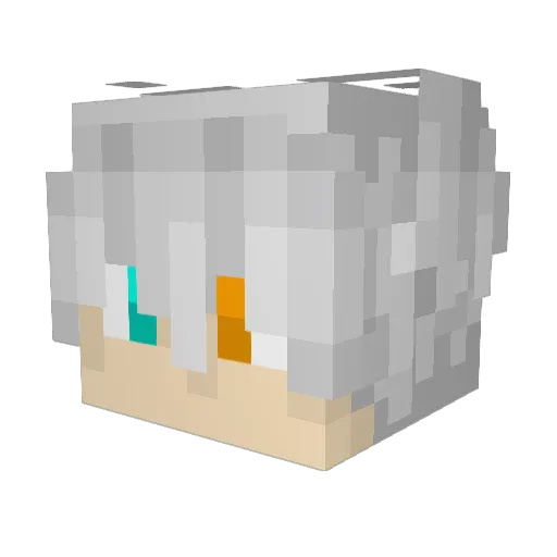 Goldentoaster Minecraft avatar head, 3D render