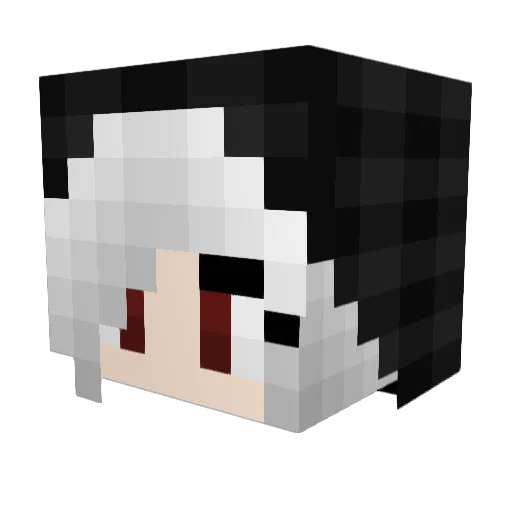 Goldenzeal Minecraft avatar head, 3D render