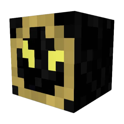 Goldesel Minecraft avatar head, 3D render