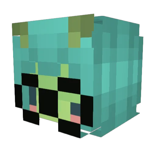 Goldfishkiwi Minecraft avatar head, 3D render