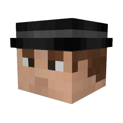 Goldfishmilker Minecraft avatar head, 3D render