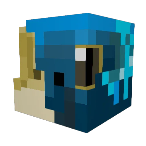 Goldgecko144 Minecraft avatar head, 3D render