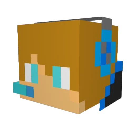 Goldgiant22 Minecraft avatar head, 3D render
