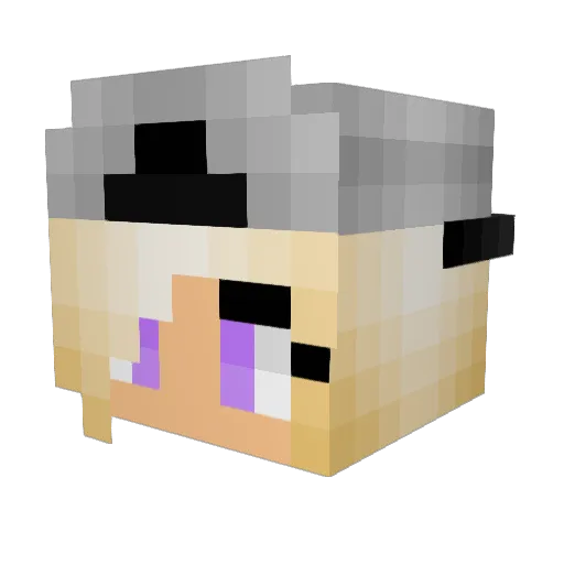 Goldie8fish Minecraft avatar head, 3D render
