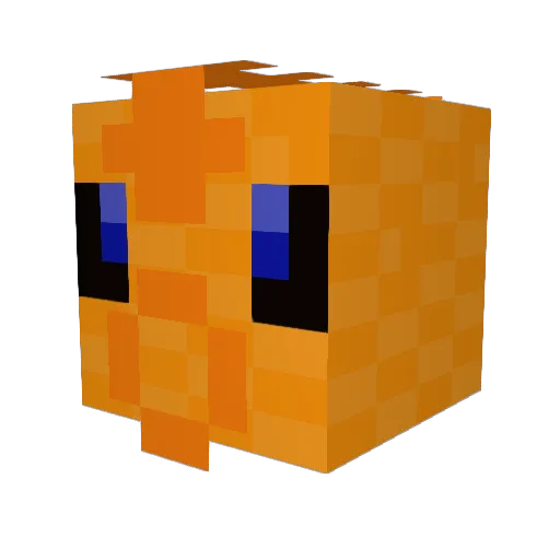 GoldieFish99 Minecraft avatar head, 3D render