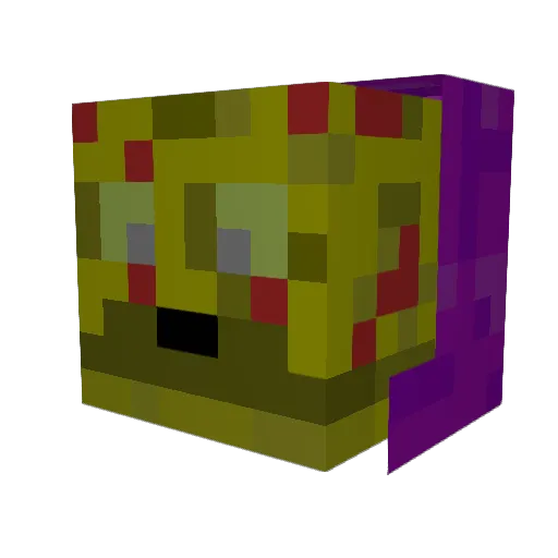 GoldieGames Minecraft avatar head, 3D render