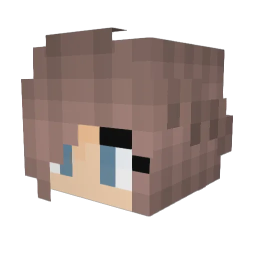 Goldie_02 Minecraft avatar head, 3D render