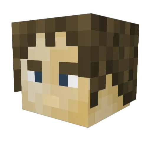 Goldikus Minecraft avatar head, 3D render
