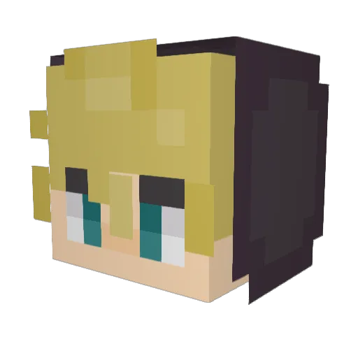Goldilox4 Minecraft avatar head, 3D render