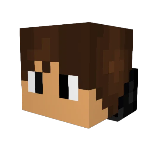 Goldingly Minecraft avatar head, 3D render