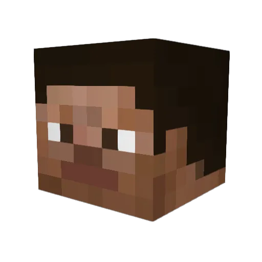 Goldini50 Minecraft avatar head, 3D render