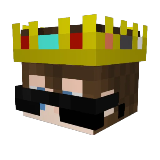 Goldiwroea Minecraft avatar head, 3D render