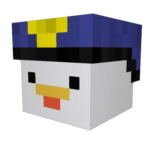 Goldking232 Minecraft avatar head, 3D render