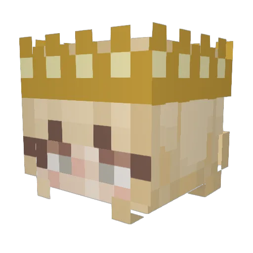 Goldlynvm Minecraft avatar head, 3D render