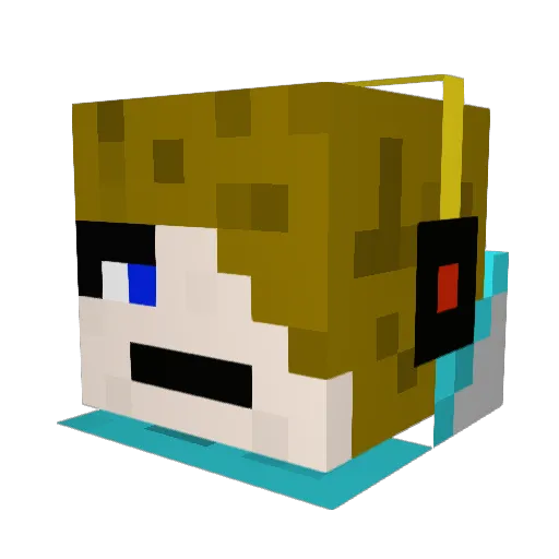 Goldminer2513 Minecraft avatar head, 3D render