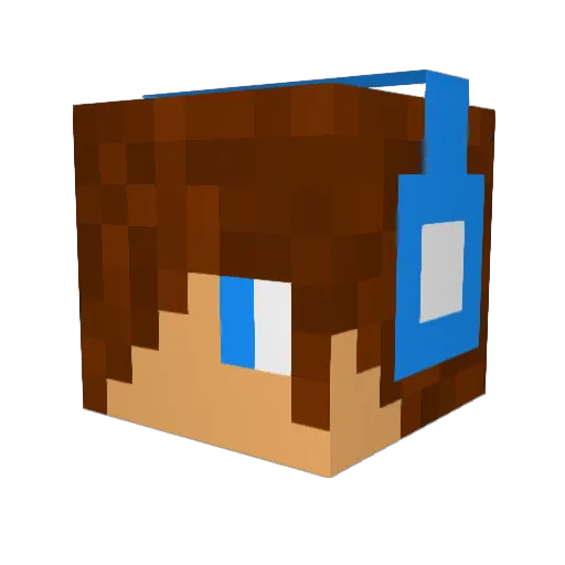 Goldmuncherz Minecraft avatar head, 3D render