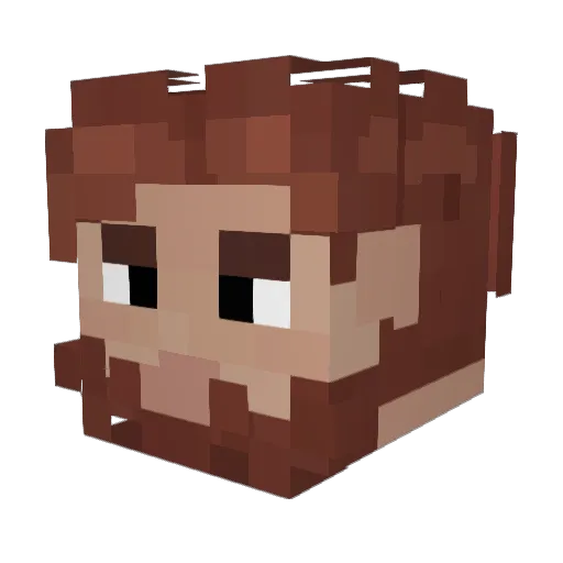GoldnAfkBank Minecraft avatar head, 3D render