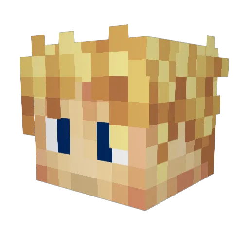 GoldoraK9733 Minecraft avatar head, 3D render