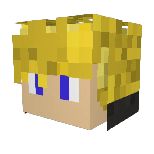 Goldoth Minecraft avatar head, 3D render