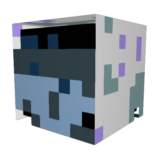 Goldpebble Minecraft avatar head, 3D render