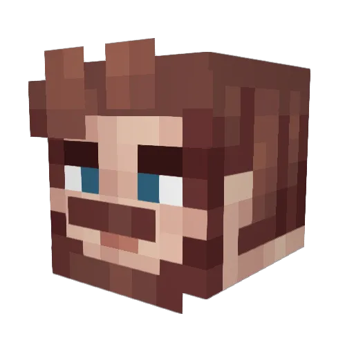 Goldrobin Minecraft avatar head, 3D render