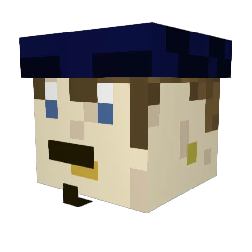 Goldschlager23 Minecraft avatar head, 3D render
