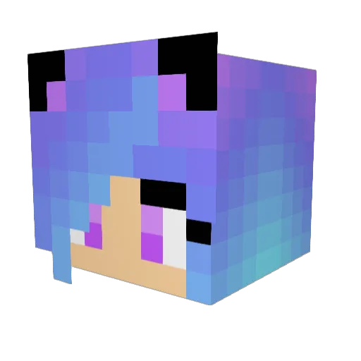 Goldtru Minecraft avatar head, 3D render